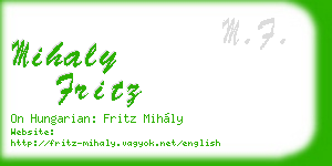 mihaly fritz business card